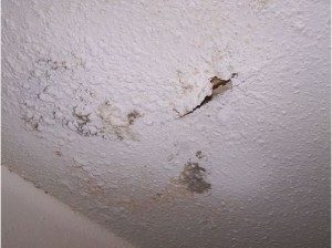 Unsightly and unhealthy ceiling mould