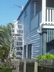 Painters of Double-Storey Height Houses - Scaffolding 225x300
